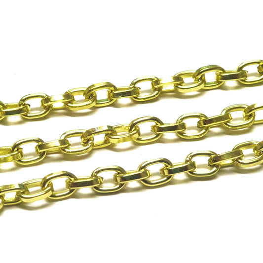 Chaine bijoux à mailles forçat 8 x 5,5 mm (1 mètre)