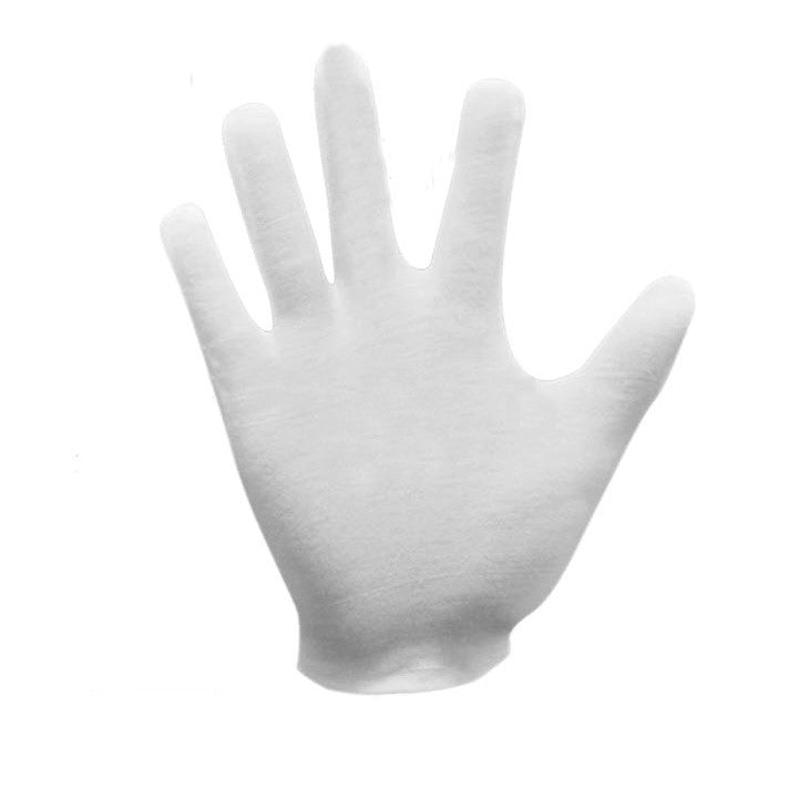 Paire de gants bijouterie coton extensible blanc