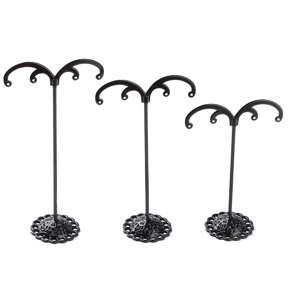 Présentoir boucles d'oreille en métal palmier (lot de 3)