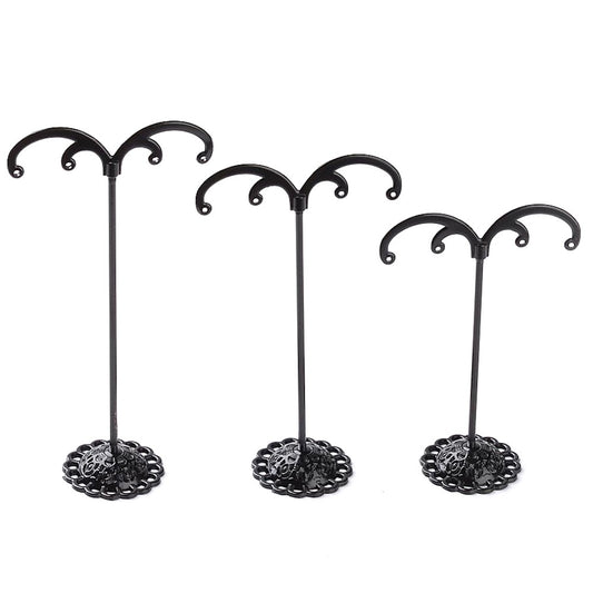 Présentoir boucles d'oreille en métal palmier (lot de 3)