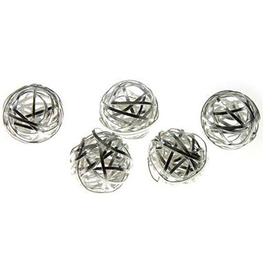 Perles rondes métal 20mm (5 pièces)
