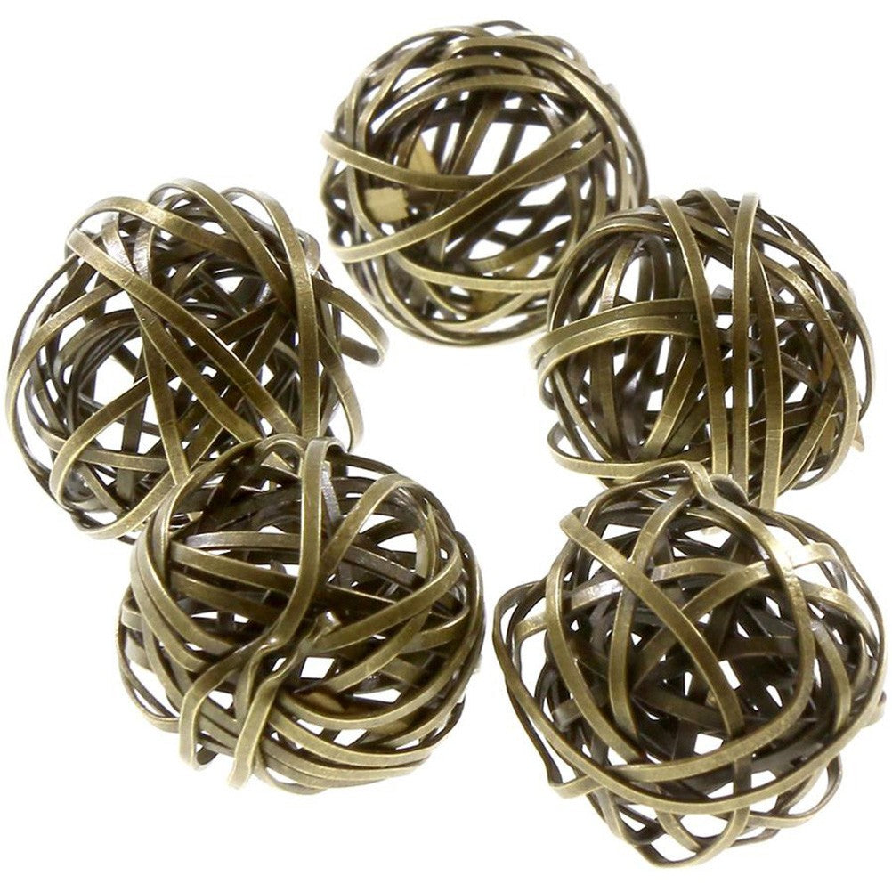 Perles rondes métal 20mm (5 pièces)