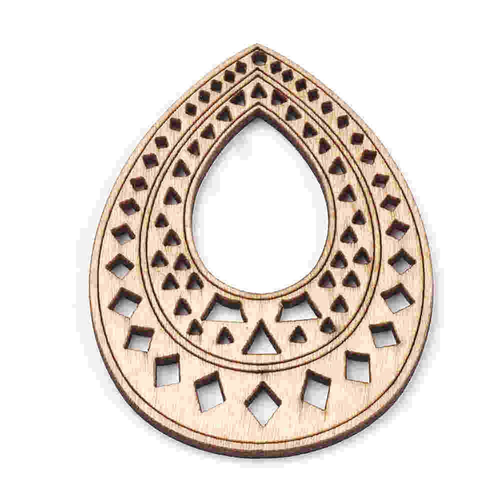 Breloque pendentif en bois larme 67.5 mm (lot de 2)