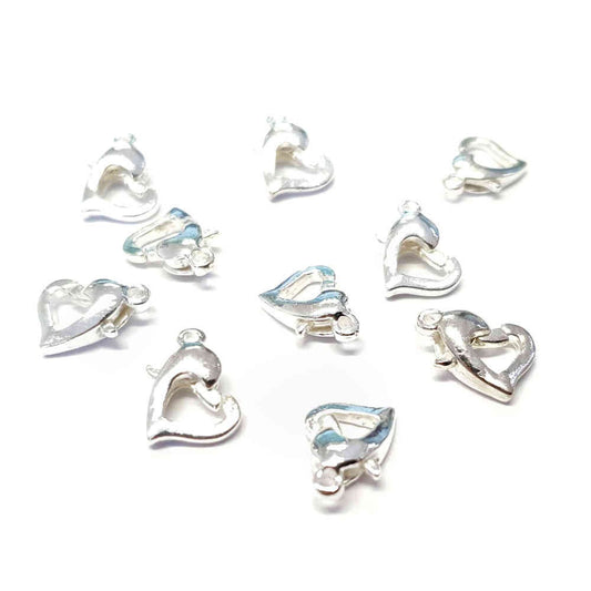 Fermoir bracelet petit cœur (10 pièces)