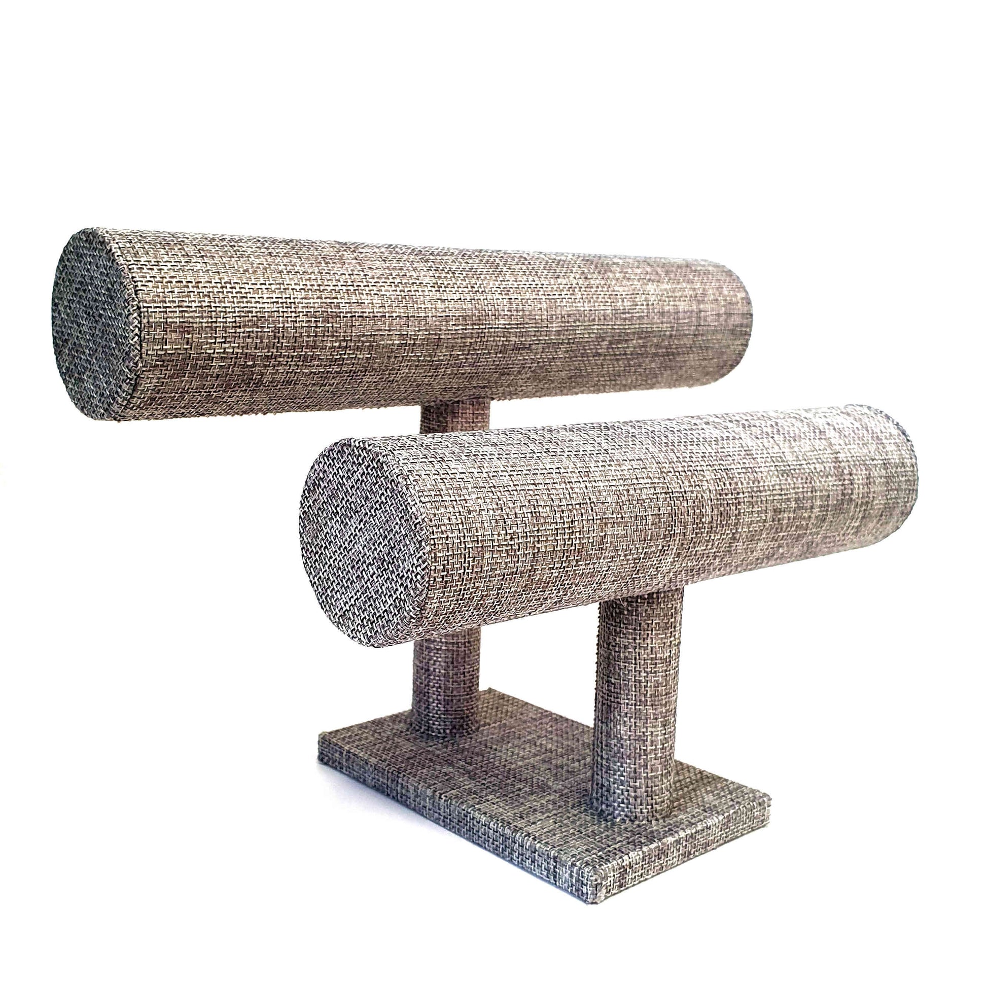 Jonc porte bracelet et montres en jute à 2 rangs