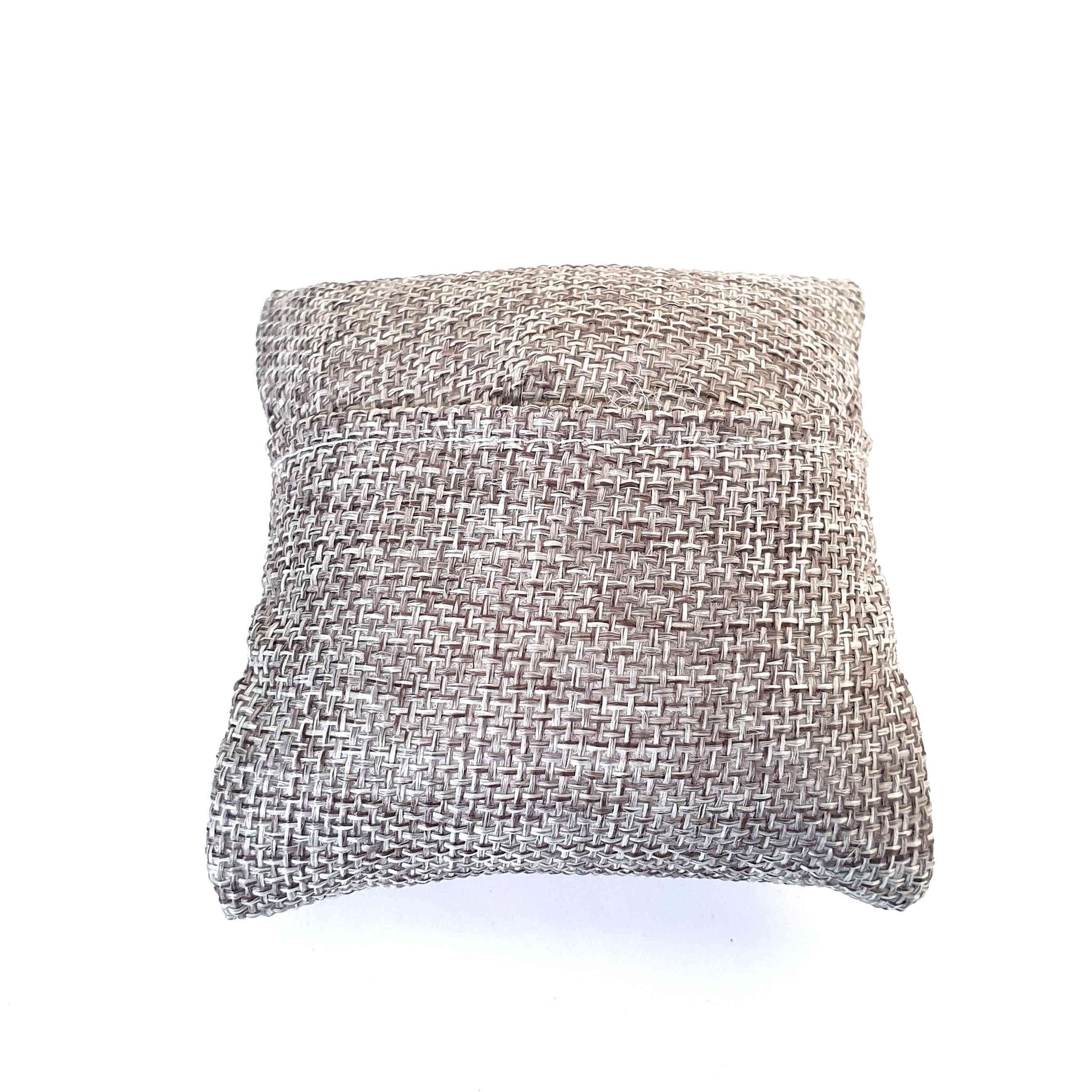 Coussin montre et bracelet en jute 8 x 7 cm