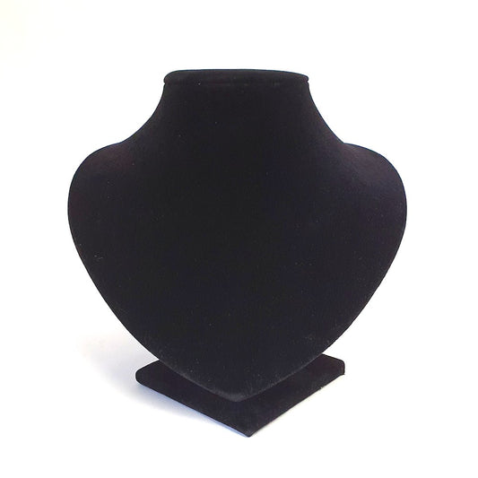 Buste porte collier et chaine velours 14 cm