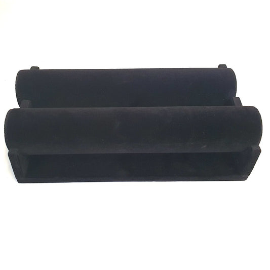 Jonc porte bracelet en velours  à 2 rangs