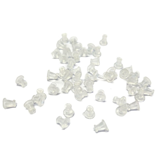 Fermoir boucle d'oreille poussoir tube 3 x 3 mm (50 pièces)