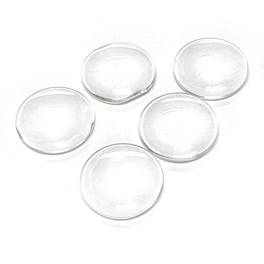 Cabochon en verre transparent dôme 12 x 4 mm (5 pièces)