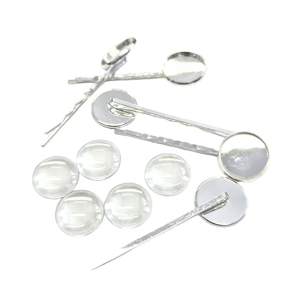 Kit épingle à cheveux avec cabochon (5 kits)