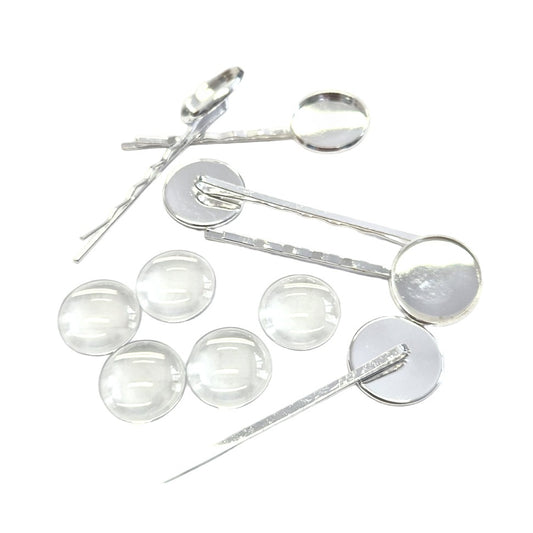 Kit épingle à cheveux avec cabochon (5 kits)