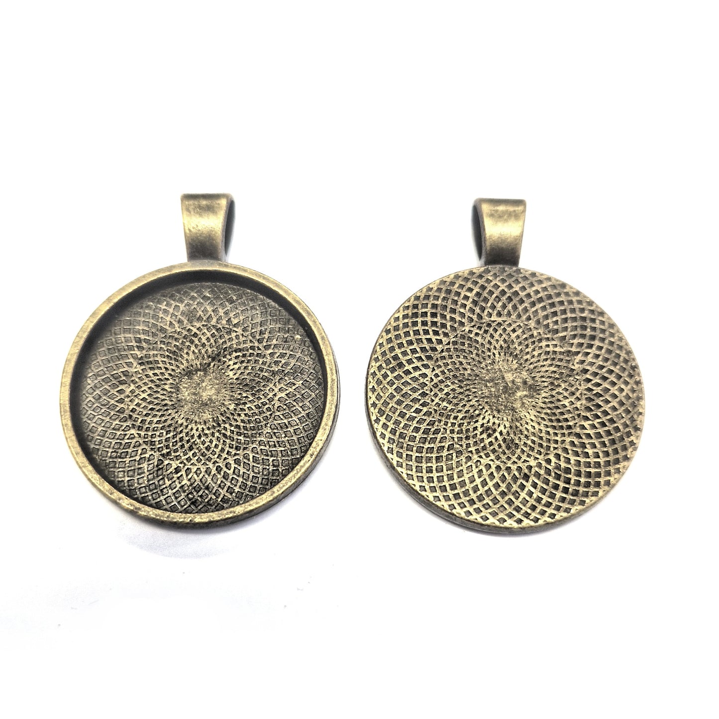 Support cabochon pendentif Rosace 36 x 28 mm (5 pièces)