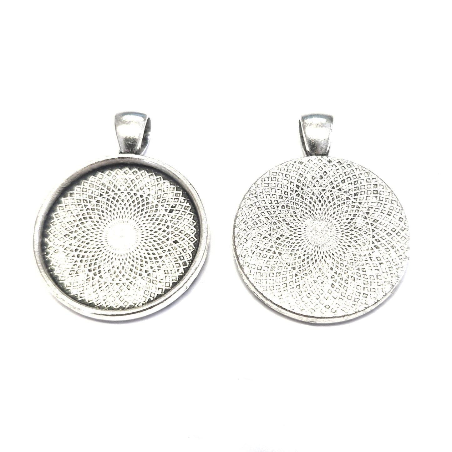 Support cabochon pendentif Rosace 36 x 28 mm (5 pièces)