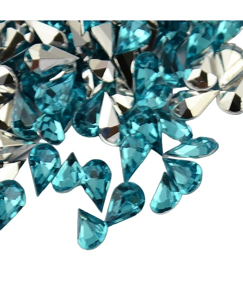 Strass bijoux acrylique Goutte 5 x 3 mm (50 pièces)