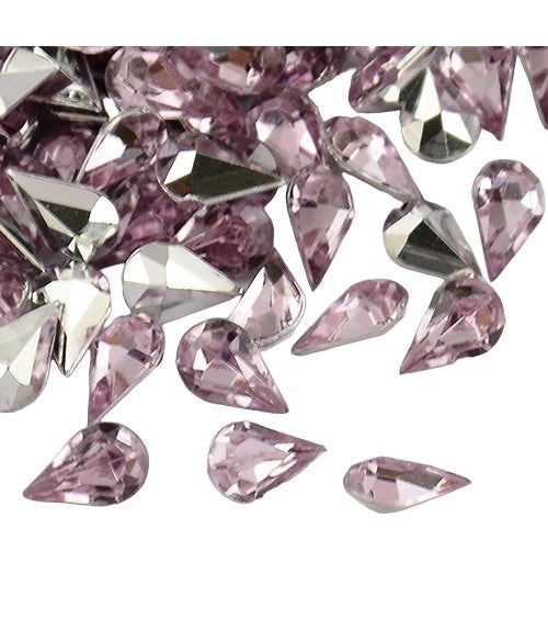 Strass bijoux acrylique Goutte 5 x 3 mm (50 pièces)