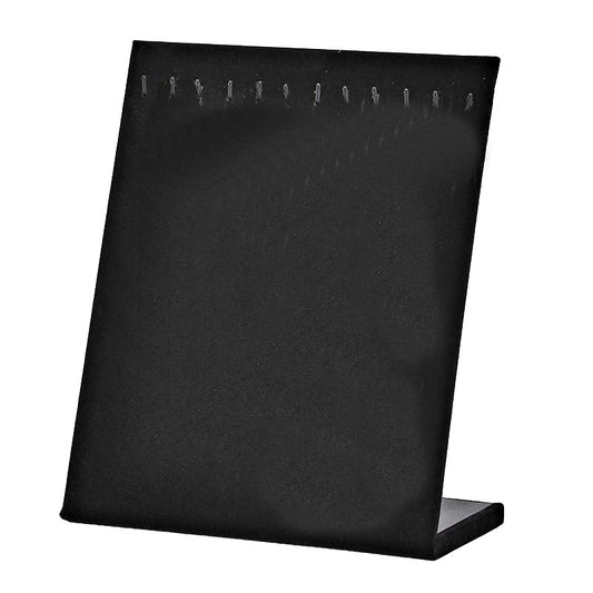 Porte bijoux pour 12 colliers velours gris