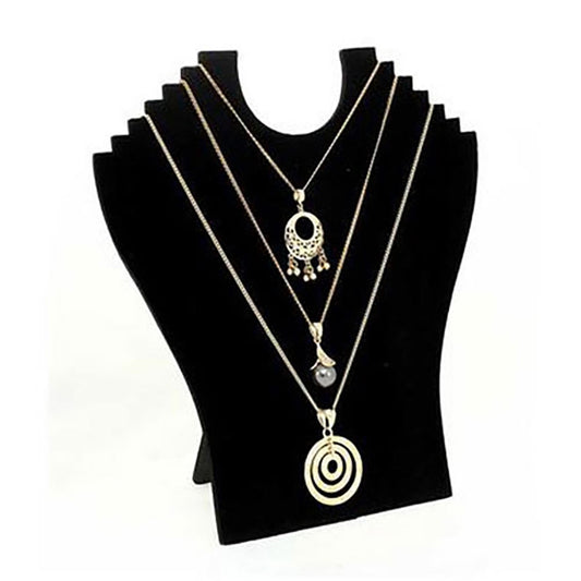 Buste plat pliant pour 6 colliers velours