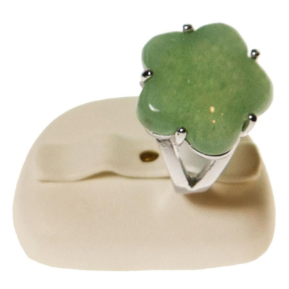 Mini presentoir alliance ovale en simili cuir (2 bagues)