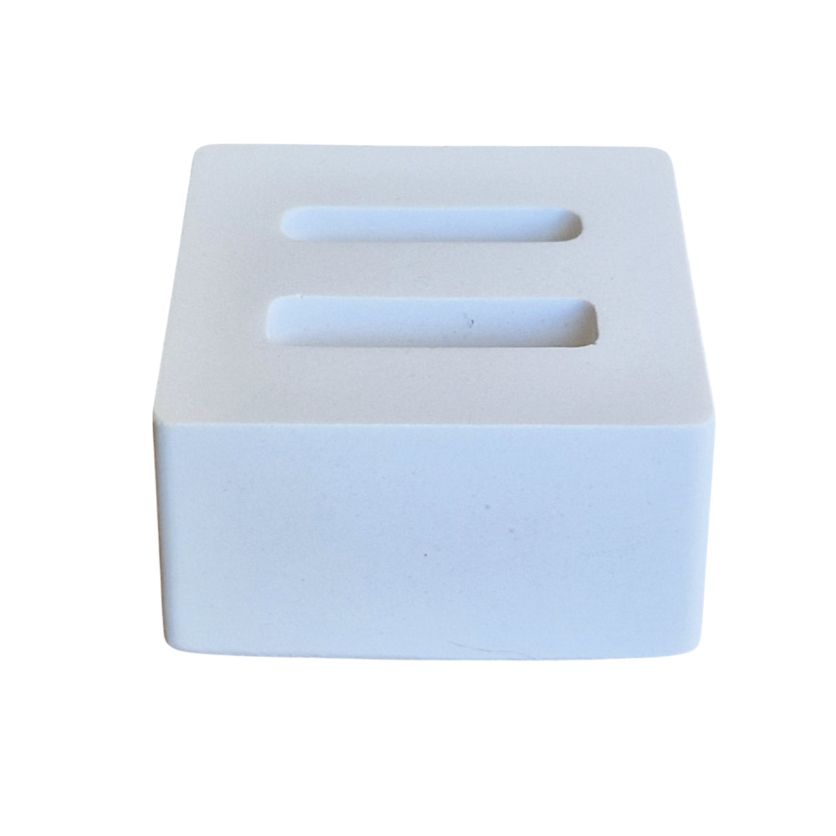 Porte-bague artisanal en plâtre céramique pour 2 bagues