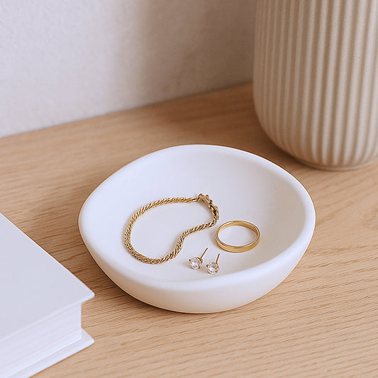 ✨ Coupelle décorative en plâtre céramique – Élégance & praticité au quotidien