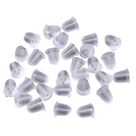 Fermoir boucle d'oreille plastique transparent
