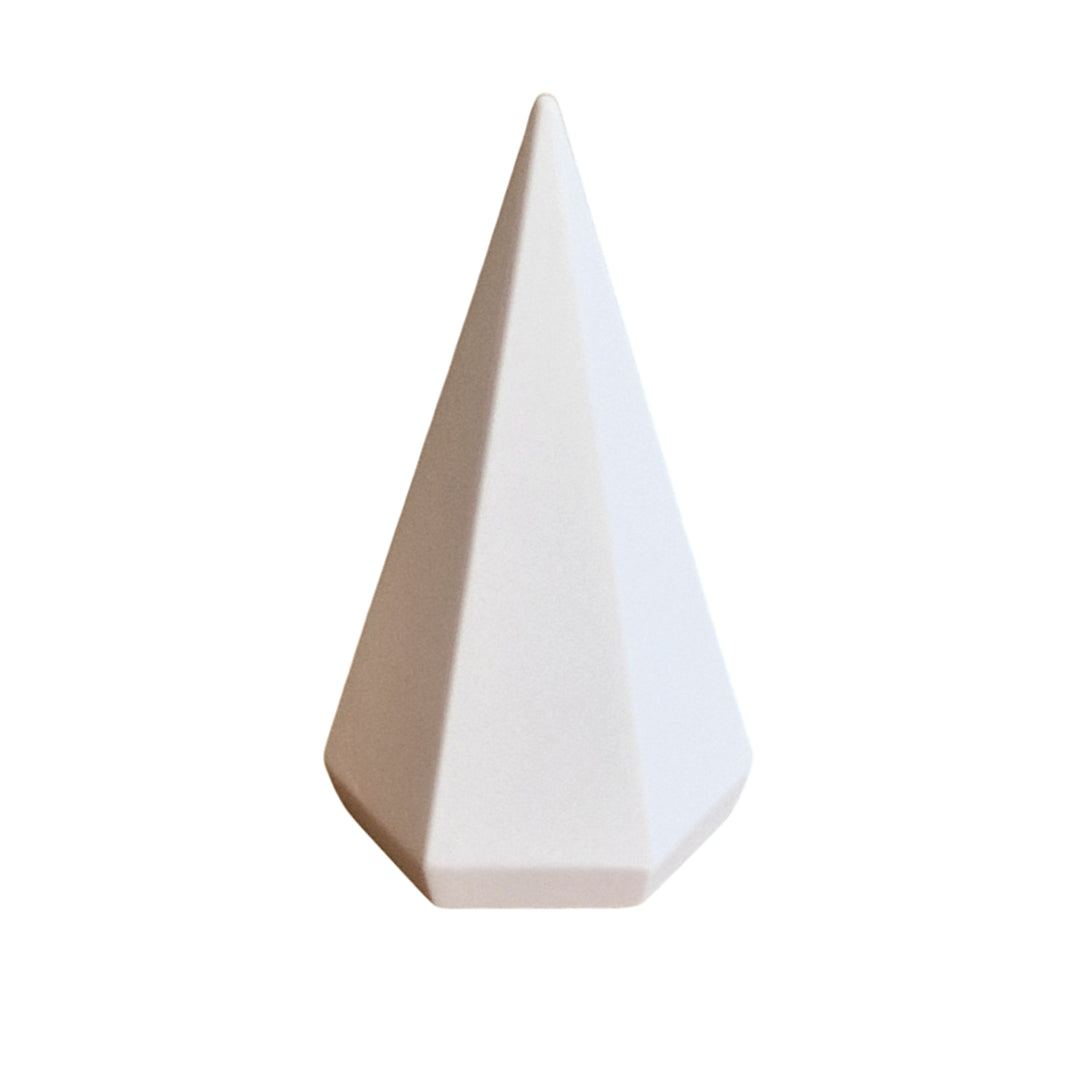 Présentoir à bague cône artisanal en plâtre céramique – Élégance & minimalisme