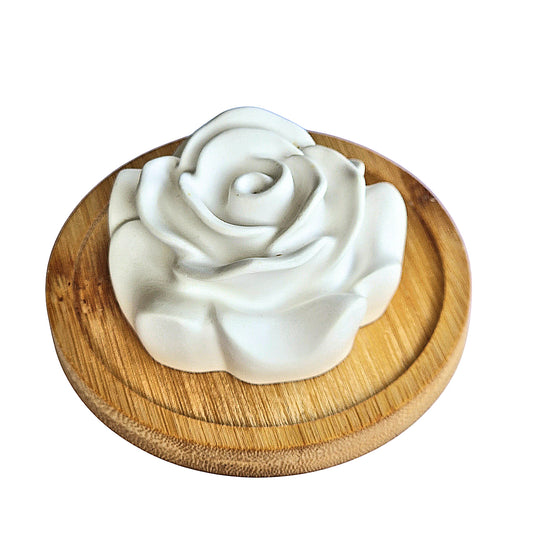 Rose 2 en plâtre céramique – Diffuseur de parfum artisanal à diffusion naturelle