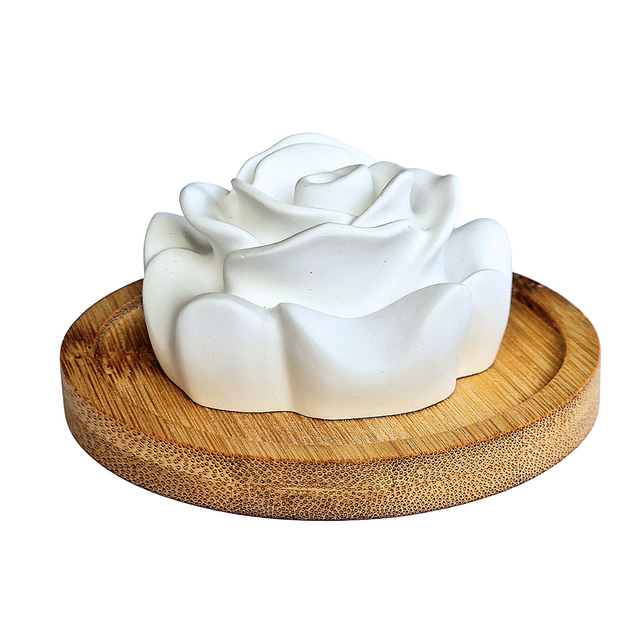 Rose 2 en plâtre céramique – Diffuseur de parfum artisanal à diffusion naturelle