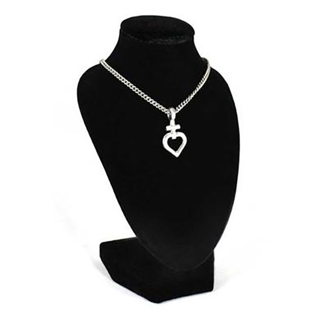 Buste pour collier en simili cuir 15 cm