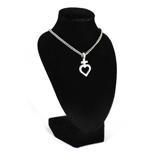 Buste pour collier en simili cuir 15 cm