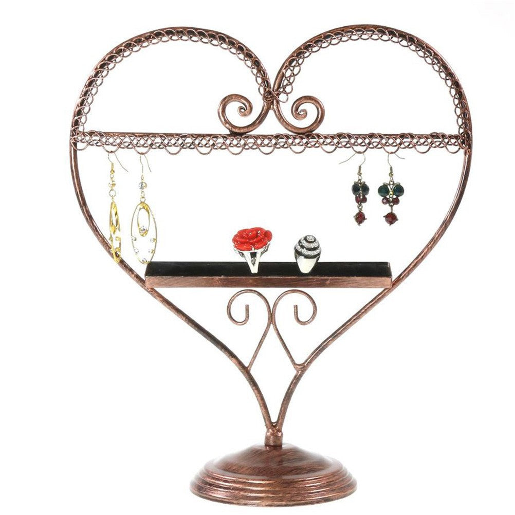 Presentoir pour bijoux Cœur mixte boucle d'oreille et bagues