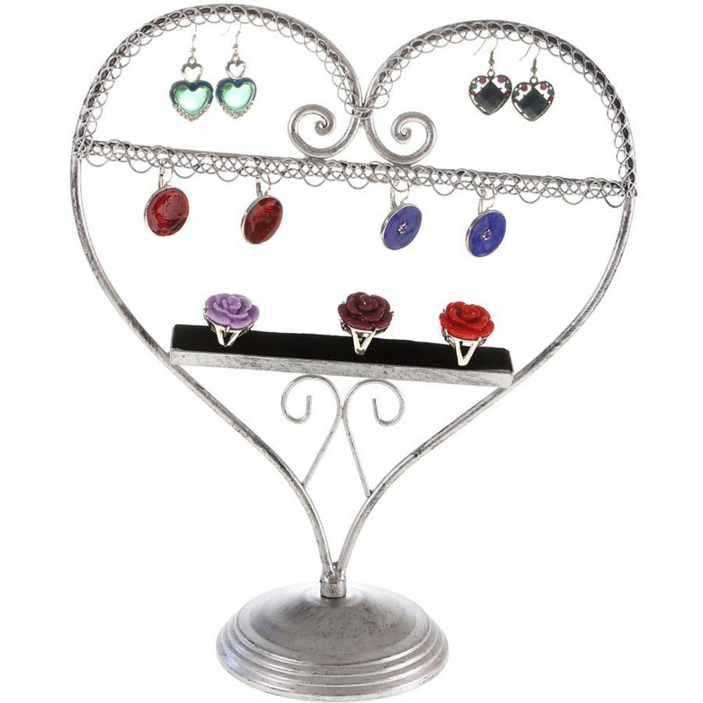 Presentoir pour bijoux Cœur mixte boucle d'oreille et bagues
