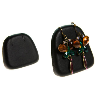 Mini support boucles d'oreilles simili cuir (1 paire) H 5,5 cm