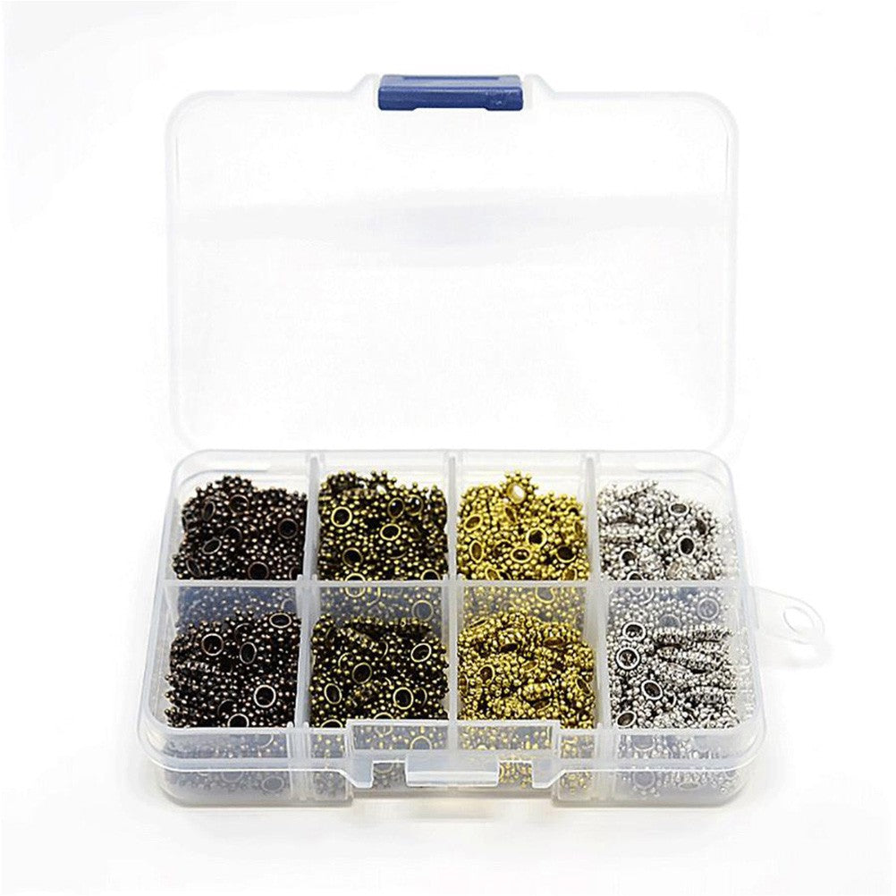 Boite perles fantaisie intercalaires 4 couleurs ( 400 pièces )