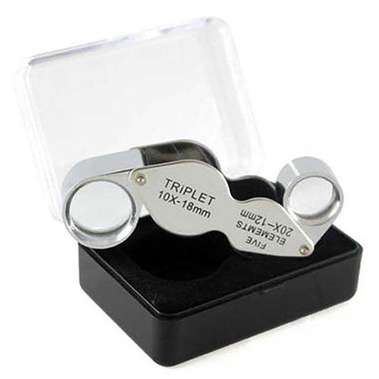 Loupe de bijoutier double x10 et x20
