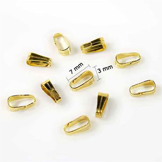 Attache pendentif bélière 7 x 3 mm accessoires bijoux (100 pièces)