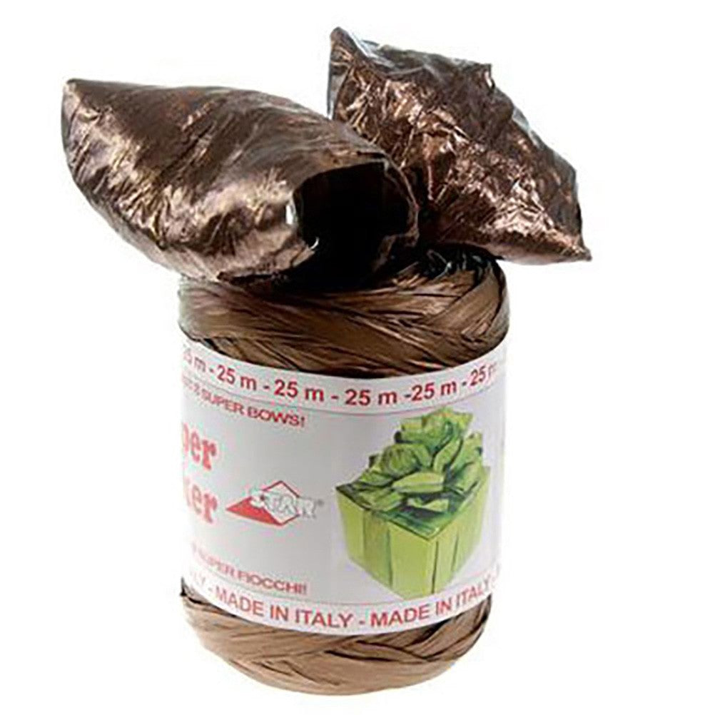Bolduc raphia emballage cadeau brillant uni (25 mètres)