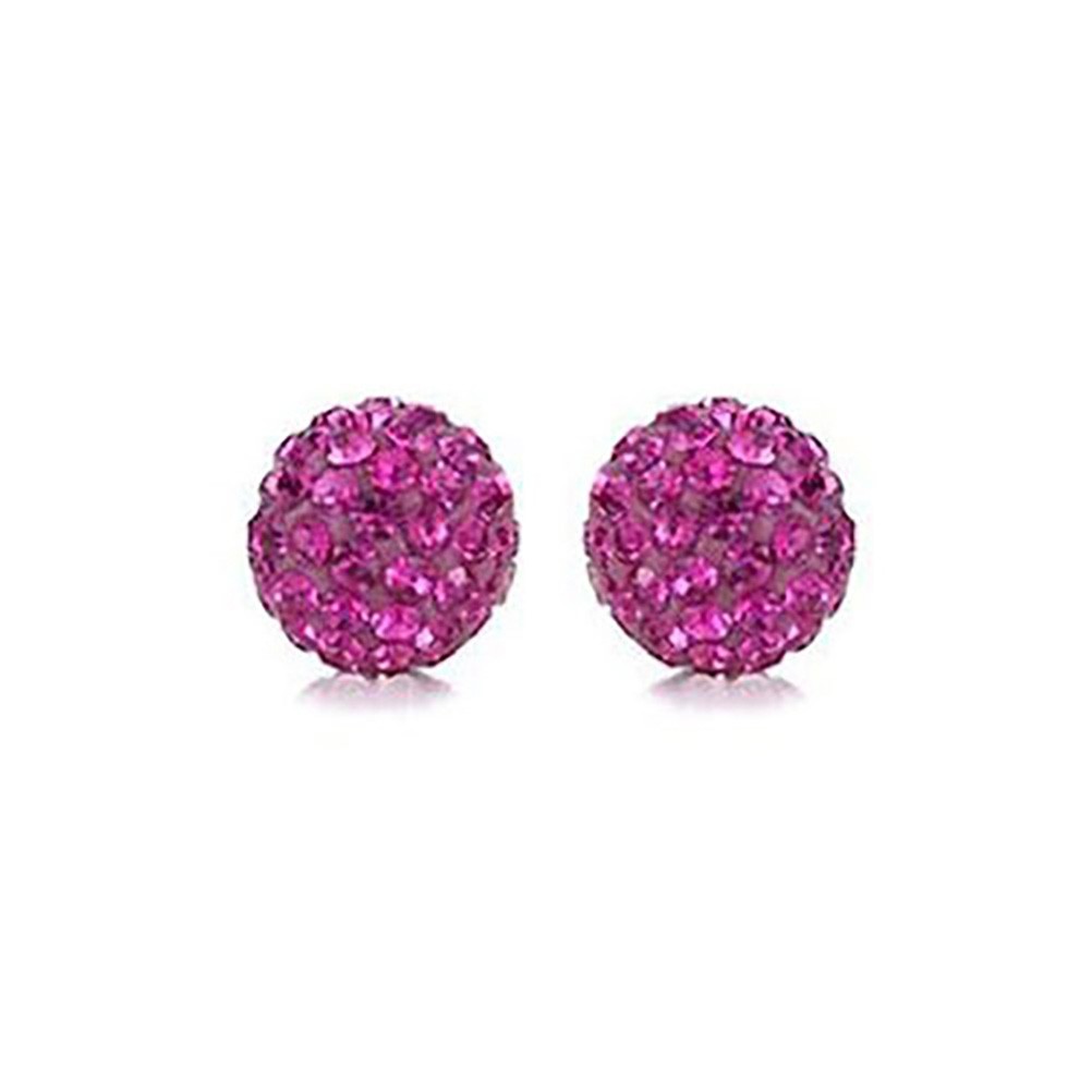 Perles shamballa rondes 50 strass en cristal 8 mm (5 pièces)
