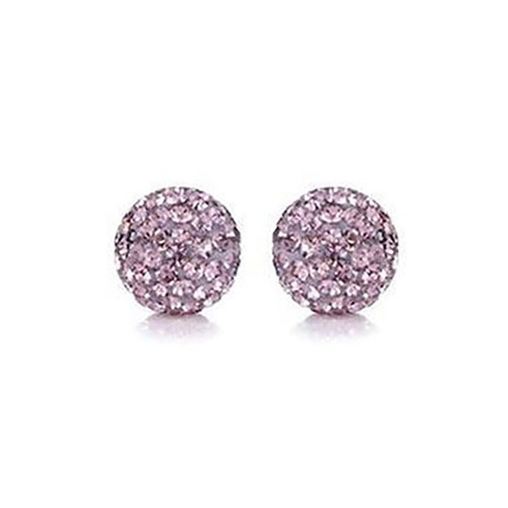 Perles shamballa rondes 50 strass en cristal 8 mm (5 pièces)