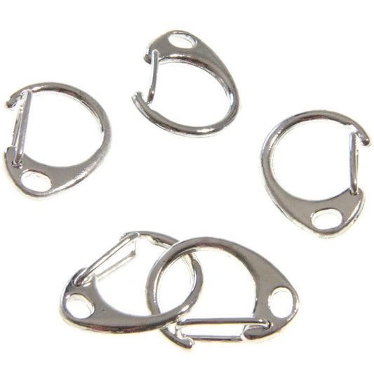 Mousqueton anneau porte clé (5 pièces)