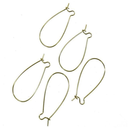 Attache boucle d'oreille crochet 38 mm (50 pièces)