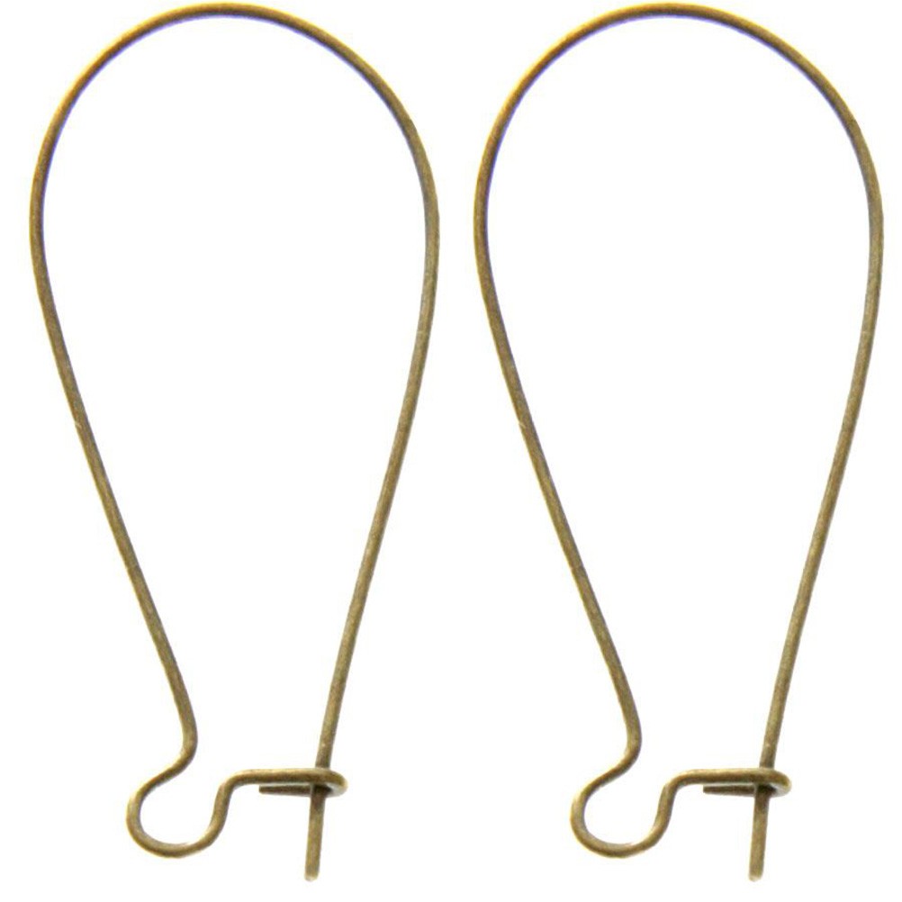 Attache boucle d'oreille crochet 38 mm (50 pièces)