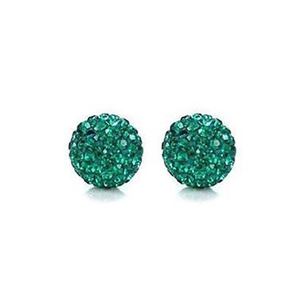 Perles shamballa rondes à strass cristal 12 mm (5 pièces)