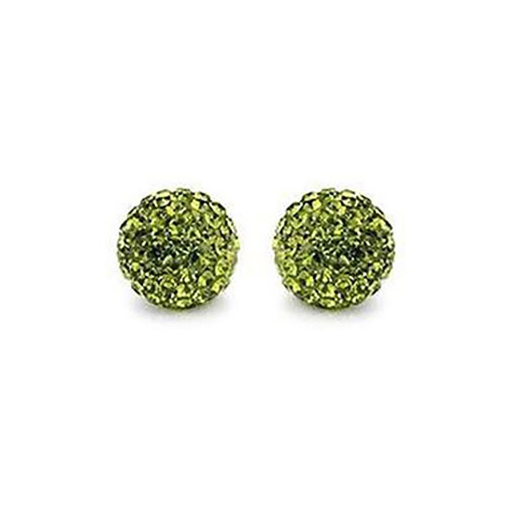 Perles shamballa rondes à strass cristal 12 mm (5 pièces)