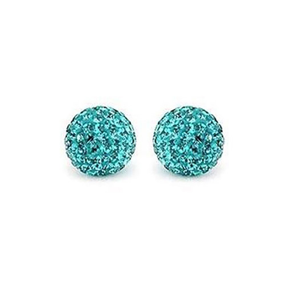 Perles shamballa rondes à strass cristal 12 mm (5 pièces)