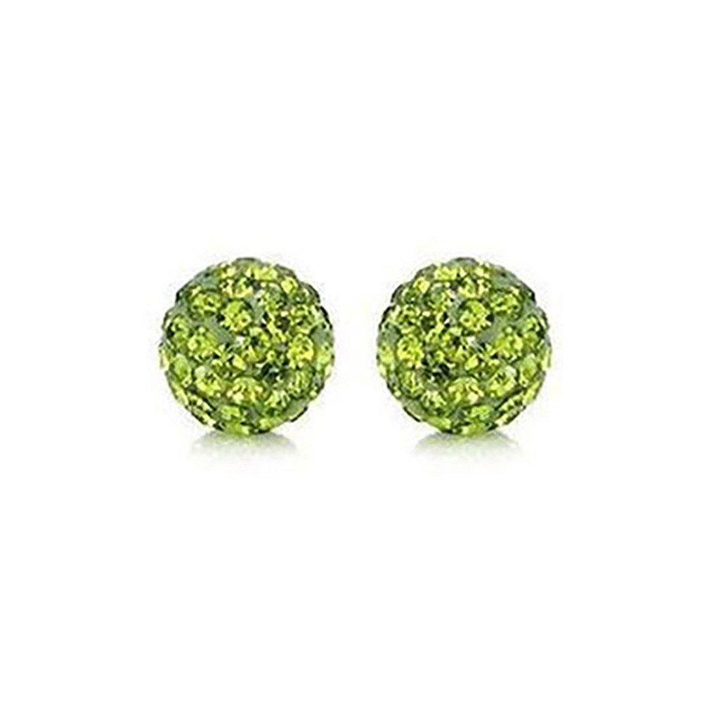 Perles shamballa rondes à strass cristal 12 mm (5 pièces)