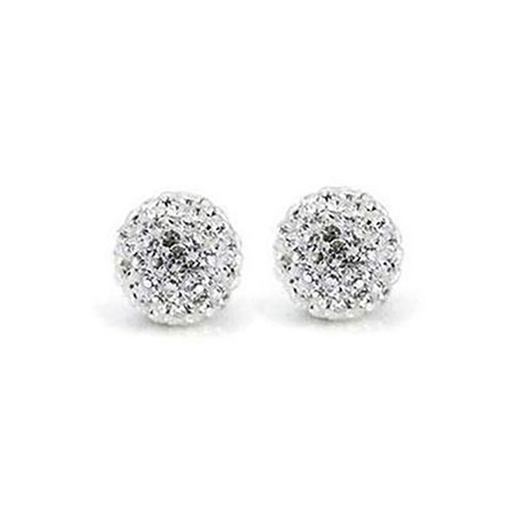 Perles shamballa rondes à strass cristal 12 mm (5 pièces)