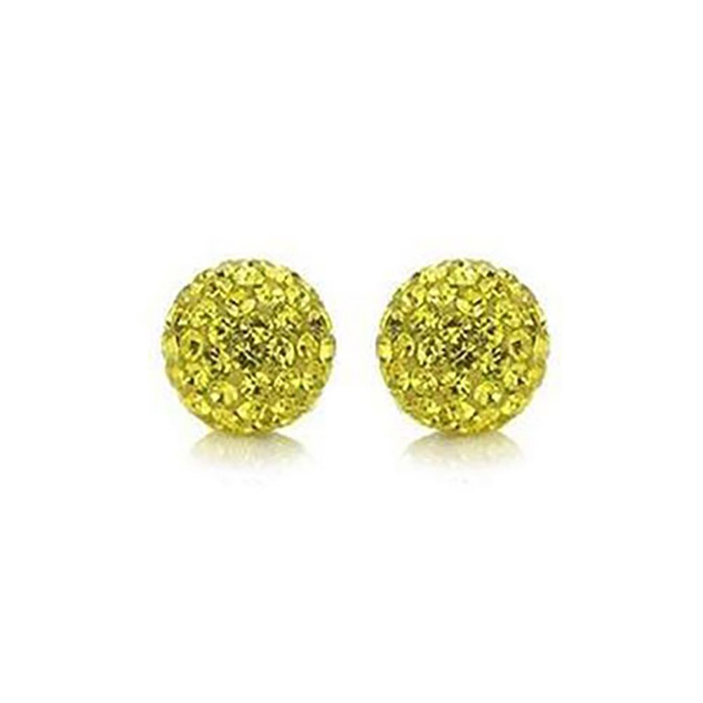 Perles shamballa rondes à strass cristal 12 mm (5 pièces)