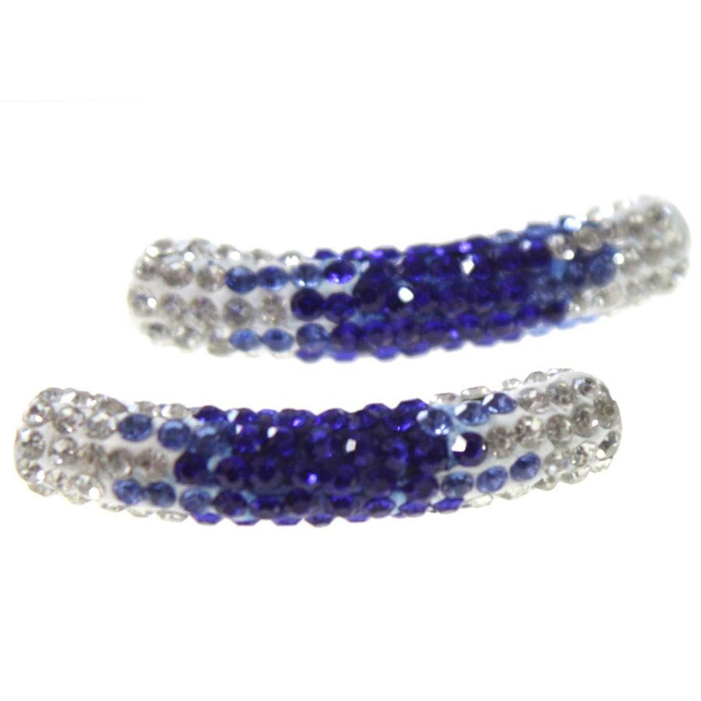 Perles shamballa tubes en cristal bicolores 45 mm (1 pièce)